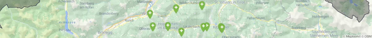 Kartenansicht für Apotheken-Notdienste in der Nähe von Brixen im Thale (Kitzbühel, Tirol)